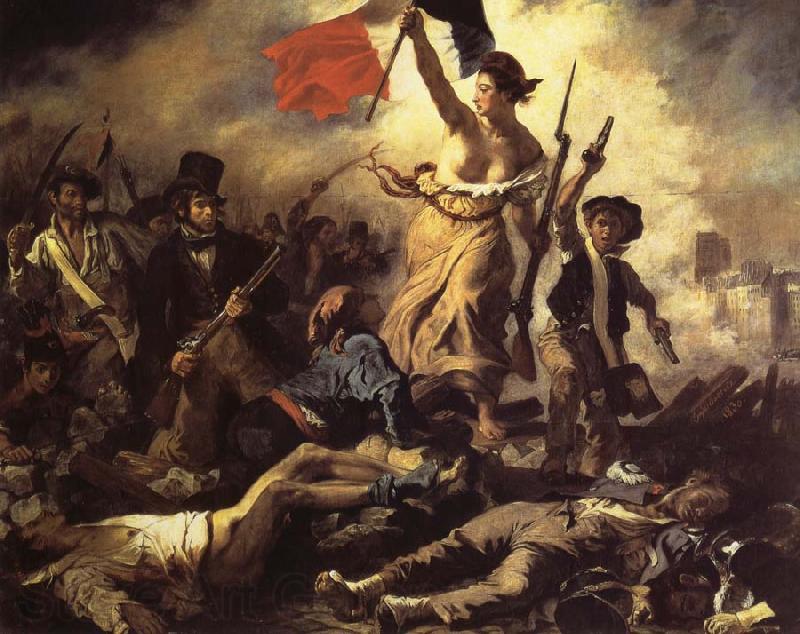 Eugene Delacroix The 28ste July De Freedom that the people leads Germany oil painting art